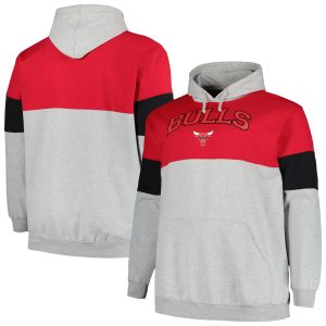 Fanatics Chicago Bulls Red/Black Big & Tall Pullover Premium - grade Hoodie For the true fans! Secure this authentic jersey now.