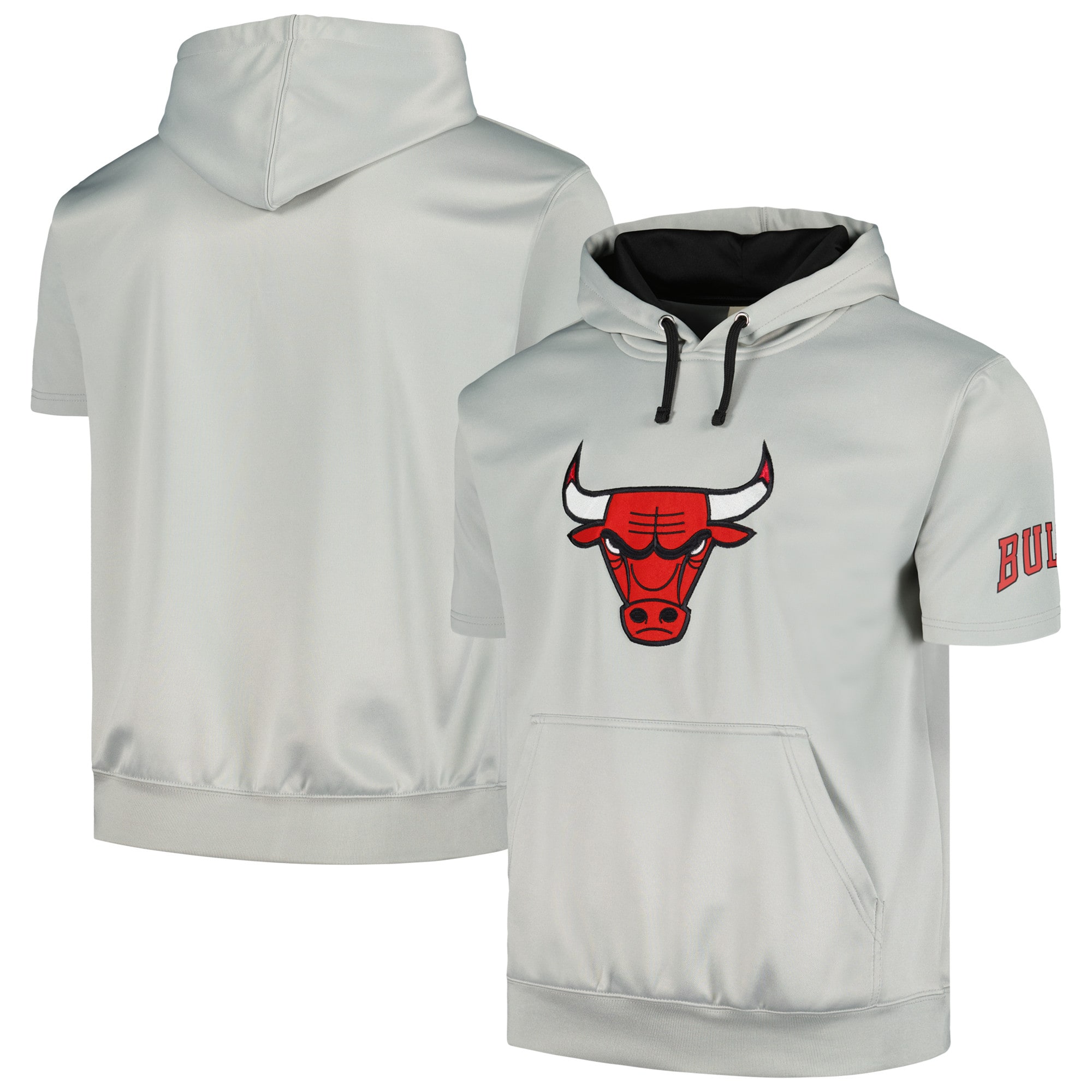 Fanatics Magnificent Chicago Bulls Silver/Black Short Sleeve Pullover Hoodie Best - selling! Order this popular jersey before it's out of stock.