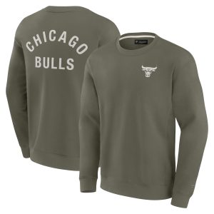 Fanatics Chicago Bulls Unisex Olive Elements Super Soft Fleece Pullover Sweatshirt Enchanting Sports enthusiasts
