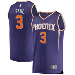 Fanatics Chris Paul Premium - grade Phoenix Suns Purple Fast Break Replica Player Jersey Icon Edition Sports fans