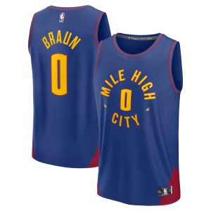 Fanatics Christian Braun Amazing Denver Nuggets Blue Fast Break Replica Player Jersey Statement Edition High - demand item! Order this sought - after jersey immediately.