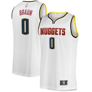 Fanatics Christian Braun Denver Nuggets White Fast Gorgeous Break Player Jersey Association Edition Flash sale! Snag this great jersey at a discounted price.