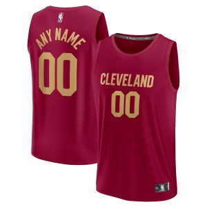 Fanatics Cleveland Cavaliers Wine Fast Break Custom Jersey Icon High - quality Edition Sports fans