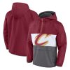 Fanatics Charming Cleveland Cavaliers Wine/Gray Anorak Flagrant Foul Color Block Raglan Hoodie Half Zip Jacket High - demand item! Order this sought - after jersey immediately.