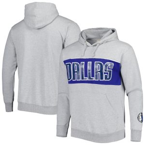 Fanatics Dallas Mavericks Heather Gray Wordmark French Terry Pullover Terrific Hoodie Unbeatable style! Get this stylish jersey now.