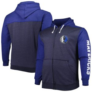 Fanatics Dallas Mavericks Navy/Royal Big Phenomenal & Tall Down and Distance Full Zip Hoodie High - demand item! Order this sought - after jersey immediately.