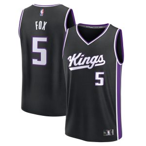 Fanatics De'Aaron Fox Sacramento Kings Black Fast Exceptional Break Replica Player Jersey Icon Edition Sports enthusiasts