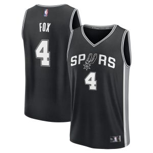 Fanatics Stylish De'Aaron Fox San Antonio Spurs Youth Black Fast Break Replica Player Jersey Icon Edition Celebrate your team! Order this commemorative jersey.