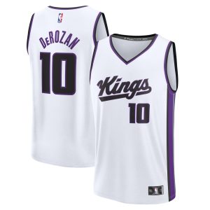 Fanatics DeMar DeRozan Sacramento Kings Youth White Fast Captivating Break Replica Player Jersey Association Edition Flash sale! Snag this great jersey at a discounted price.