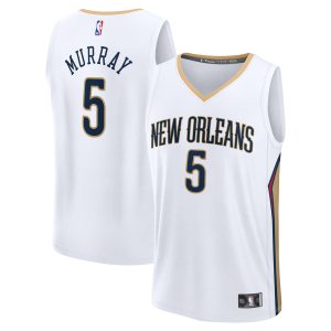 Fanatics Dejounte Murray New Orleans Pelicans Youth White Terrific Fast Break Replica Player Jersey Association Edition Best - selling! Order this popular jersey before it's out of stock.