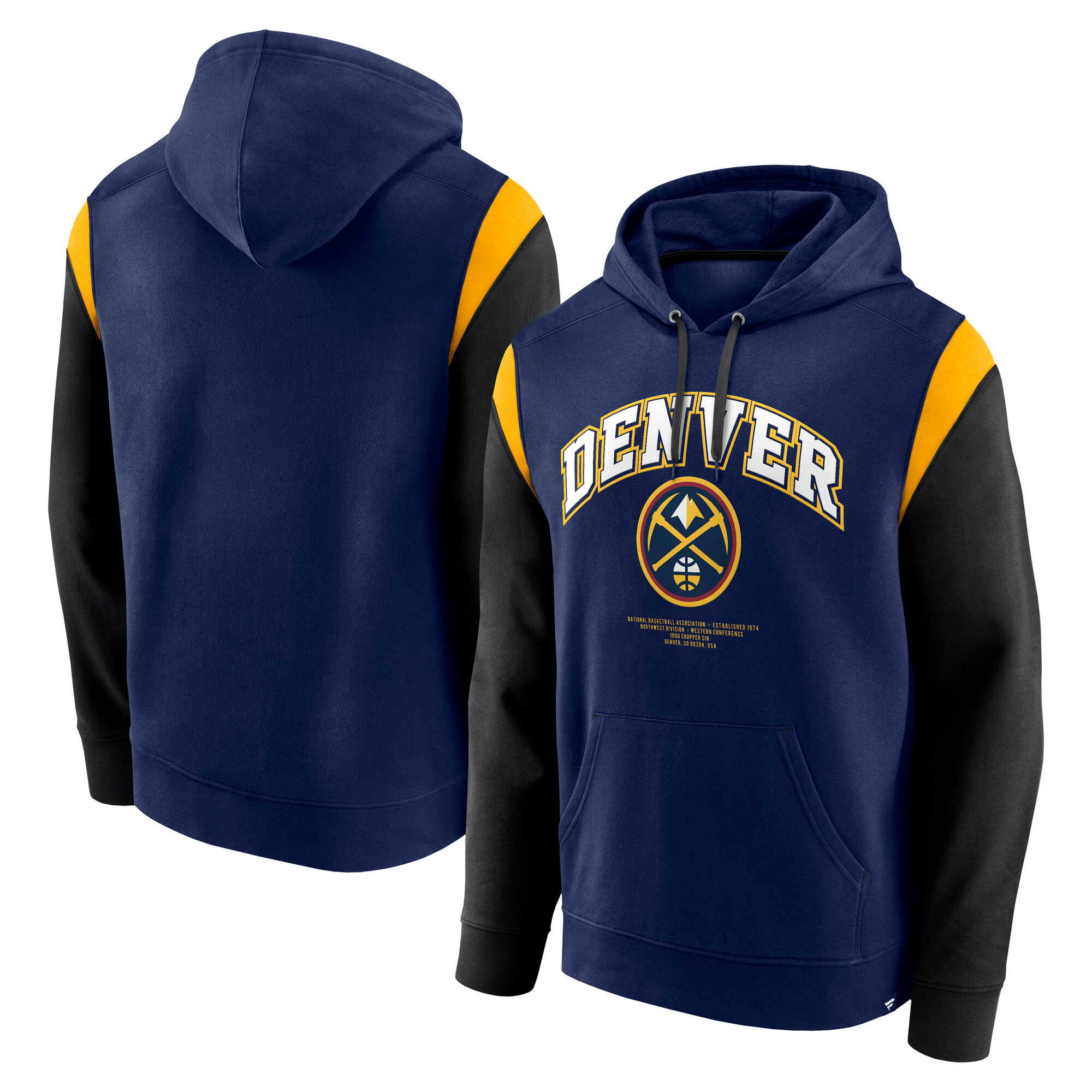 Fanatics Denver Nuggets Navy Scorer Pullover Hoodie Sophisticated Gift idea! Surprise a sports fan with this amazing jersey.