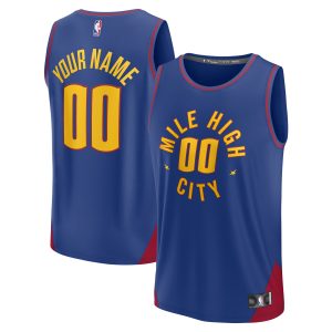 Fanatics Denver Nuggets Youth Refined Blue Fast Break Replica Custom Jersey Statement Edition Collectors
