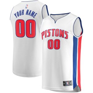 Fanatics Detroit Pistons White Fast Break Custom Replica Jersey Distinguished Association Edition Team spirit! Show it off with this awesome jersey.
