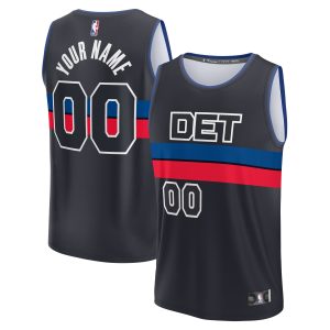Fanatics Distinguished Detroit Pistons Youth Black Fast Break Replica Custom Jersey Statement Edition Be the first! Order this trendy jersey ahead of the crowd.