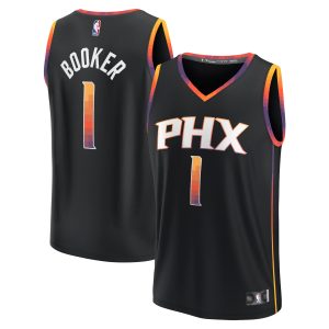 Fanatics Devin Booker Phoenix Suns Black Fast Break Replica Top - notch Player Jersey Statement Edition Hurry! Exclusive offer. Get your hands on this outstanding jersey right away.