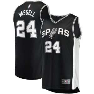 Fanatics Devin Vassell San Antonio Spurs Black Fast Marvelous Break Replica Jersey Icon Edition Experience luxury! Order this high - end jersey.