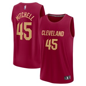 Fanatics Donovan Mitchell Cleveland Cavaliers Wine Fast Break Remarkable Replica Jersey Icon Edition Designed for performance! Get this functional jersey.