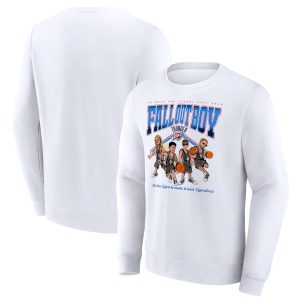 Fanatics Fall Out Boy x Oklahoma City Thunder Fantastic White So Much For (2our) Dust Fleece Pullover Sweatshirt Sports enthusiasts