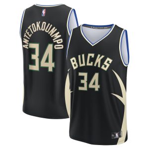 Fanatics Giannis Antetokounmpo Milwaukee Bucks Black Fast Break Replica Player Dashing Jersey Statement Edition Join the elite! Get this exclusive jersey.