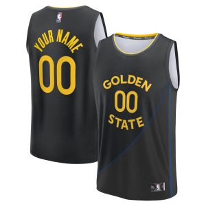 Fanatics Premium Golden State Warriors Youth Black Fast Break Custom Replica Jersey Statement Edition Limited stock! Be quick and grab this must - have jersey to support your team.