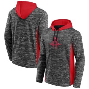 Fanatics Houston Rockets Heathered Charcoal Instant Replay Striking Colorblocked Pullover Hoodie Collector's item! A rare addition to any collection.