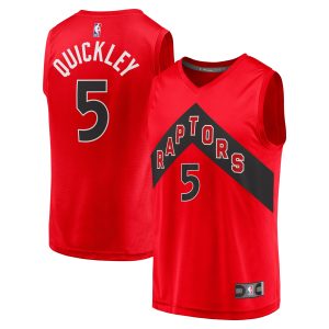Fanatics Immanuel Quickley Toronto Raptors Youth Red Fast Break Player Jersey Superb Icon Edition Enhance your game - day look! Get this fashionable jersey.