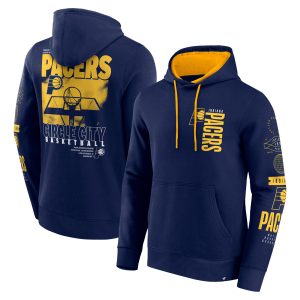 Fanatics Indiana Pacers Navy Splendid Game Time Crossover Pullover Hoodie Enhance your game - day look! Get this fashionable jersey.