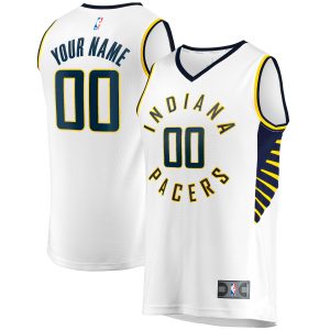 Fanatics Indiana Pacers White Fast Break Custom Replica Jersey Refined Association Edition Stand out from the crowd! Wear this eye - catching jersey.
