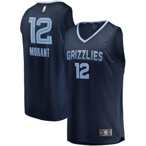 Fanatics Ja Morant Memphis Terrific Grizzlies Navy Replica Fast Break Jersey Icon Edition Gift idea! Surprise a sports fan with this amazing jersey.