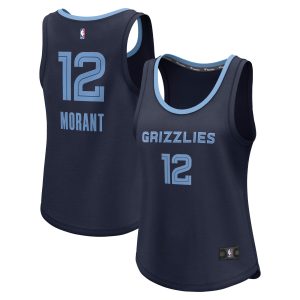 Fanatics Ja Morant Memphis Grizzlies Women's Navy Fast Break Player Top - notch Jersey Icon Edition Unbeatable style! Get this stylish jersey now.