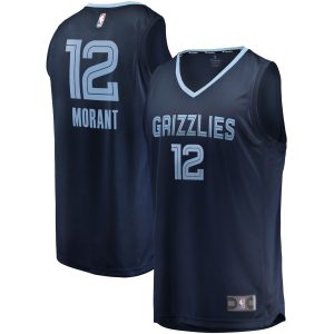 Fanatics Ja Morant Glamorous Memphis Grizzlies Youth Navy 2019/20 Fast Break Replica Jersey Icon Edition Collectors