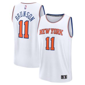 Fanatics Jalen Brunson New York Knicks Youth White Fast Amazing Break Replica Player Jersey Association Edition Collector's item! A rare addition to any collection.