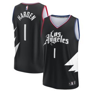 Fanatics James Harden LA Clippers Classy Youth Black Fast Break Player Jersey Statement Edition Collectors