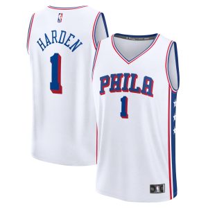 Fanatics James Harden Philadelphia 76ers White Fast Break Replica Fantastic Jersey Association Edition Limited edition! Don't miss your chance to own this unique jersey.