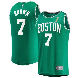 Fanatics Jaylen Brown Boston Gorgeous Celtics Kelly Green 2024 NBA Finals Champions Fast Break Replica Player Jersey Icon Edition High - demand item! Order this sought - after jersey immediately.