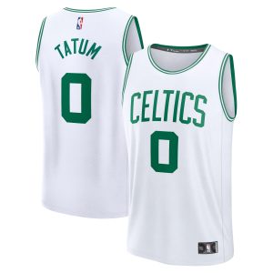 Fanatics Jayson Tatum Delightful Boston Celtics White Fast Break Replica Player Jersey Association Edition Collector's item! A rare addition to any collection.