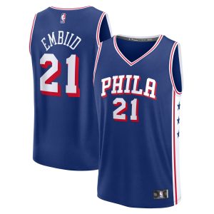 Fanatics Joel Embiid Philadelphia 76ers Royal Fast Break Dashing Replica Player Jersey Icon Edition Designed for performance! Get this functional jersey.
