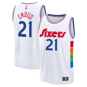 Fanatics Joel Embiid Philadelphia 76ers Premium - grade White 2024/25 Fast Break Player Jersey City Edition Collector's item! A rare addition to any collection.
