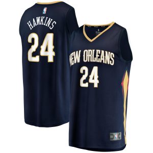 Fanatics Jordan Hawkins New Orleans Pelicans Exceptional Navy Fast Break Replica Jersey Icon Edition Retailers