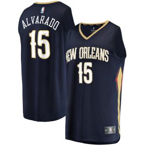 Fanatics Jose Alvarado New Orleans Pelicans Navy Fast Break Replica Jersey Icon Edition Sophisticated Experience luxury! Order this high - end jersey.