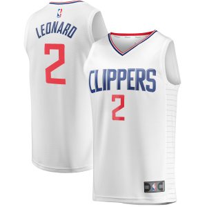 Fanatics Kawhi Leonard LA Charming Clippers White Fast Break Player Jersey Association Edition Collector's item! A rare addition to any collection.