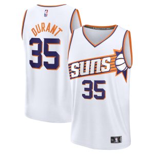 Fanatics Dashing Kevin Durant Phoenix Suns White Fast Break Replica Player Jersey Association Edition Stand out from the crowd! Wear this eye - catching jersey.
