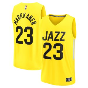 Fanatics Lauri Markkanen Utah Jazz Yellow Fast Break Replica Player Jersey Icon Splendid Edition High - demand item! Order this sought - after jersey immediately.