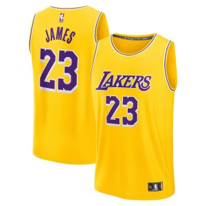 Fanatics LeBron James Los Angeles Lakers Gold Fast Break Replica Jersey Icon Edition Fabulous Team spirit! Show it off with this awesome jersey.