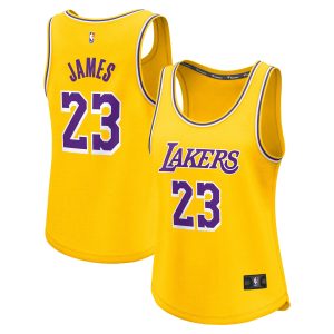 Fanatics LeBron James Los Angeles Lakers Women's Phenomenal Gold Fast Break Player Jersey Icon Edition Gift idea! Surprise a sports fan with this amazing jersey.