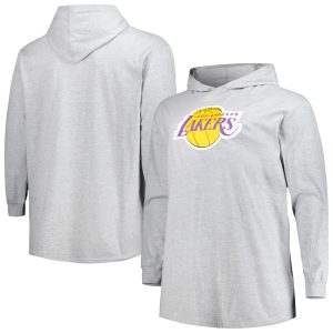 Fanatics Los Angeles Lakers Impressive Heather Gray Big & Tall Pullover Hoodie Join the elite! Get this exclusive jersey.