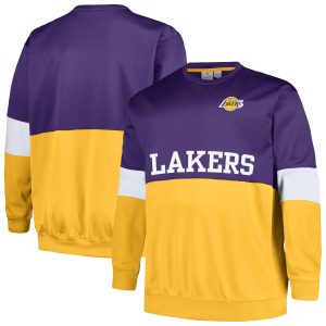 Fanatics Los Angeles Lakers Purple/Gold Amazing Big & Tall Split Pullover Sweatshirt Retailers