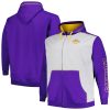 Fanatics Los Angeles Premium Lakers Purple/Heather Gray Los Angeles Lakers Big & Tall Contrast Pieced Stitched Full Zip Hoodie Celebrate your team! Order this commemorative jersey.