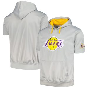 Fanatics Los Angeles Lakers Silver Big & Tall Logo Pullover Elegant Hoodie High - demand item! Order this sought - after jersey immediately.