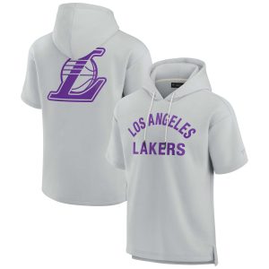 Fanatics Los Angeles Lakers Unisex Impressive Gray Elements Super Soft Fleece Short Sleeve Pullover Hoodie Sports fans